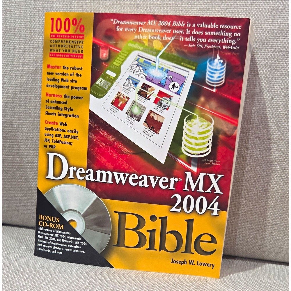 Dreamweaver MX 2004 Bible Joseph W Lowery Wiley Book & SEALED Companion CD